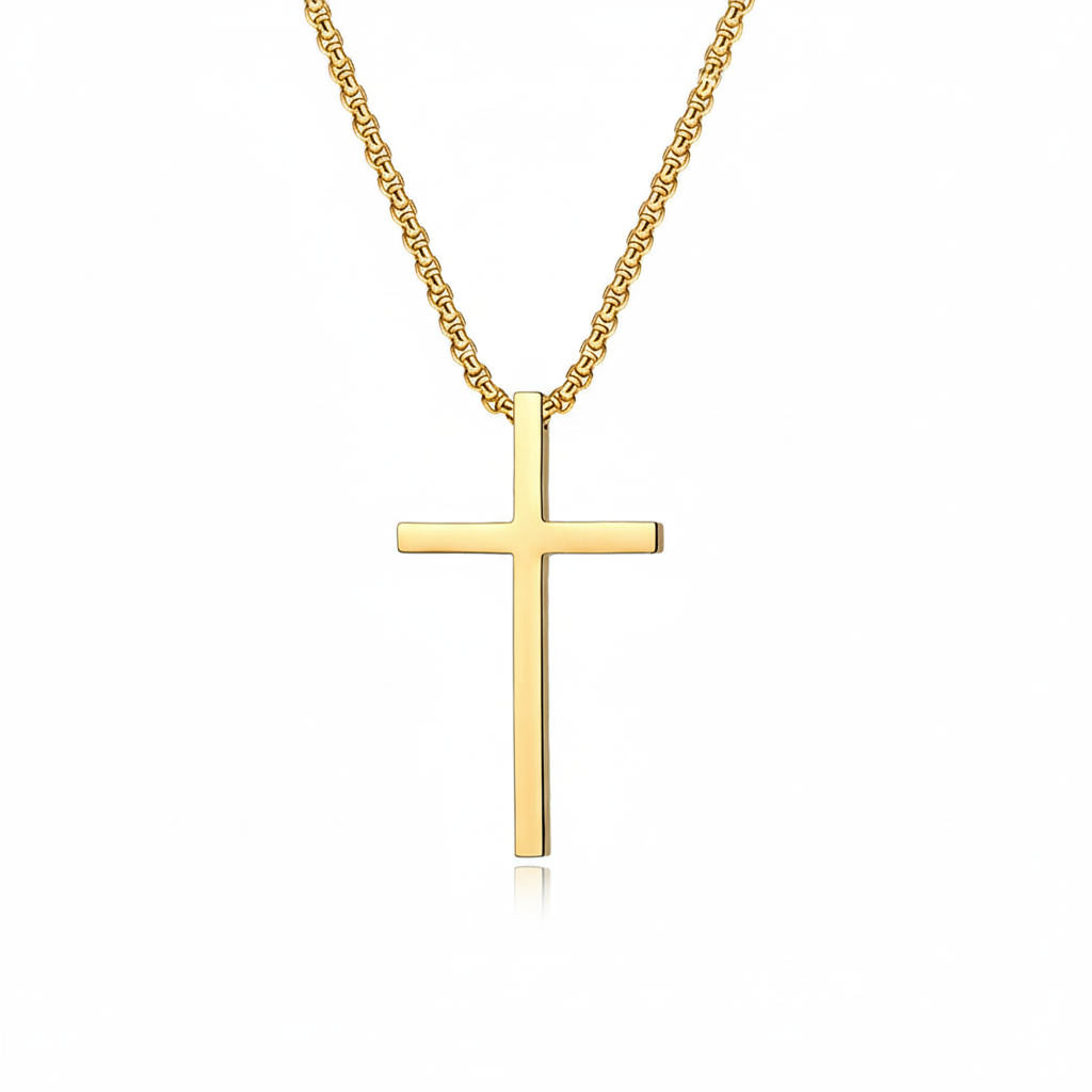 Collana Croce Bezel | Oro