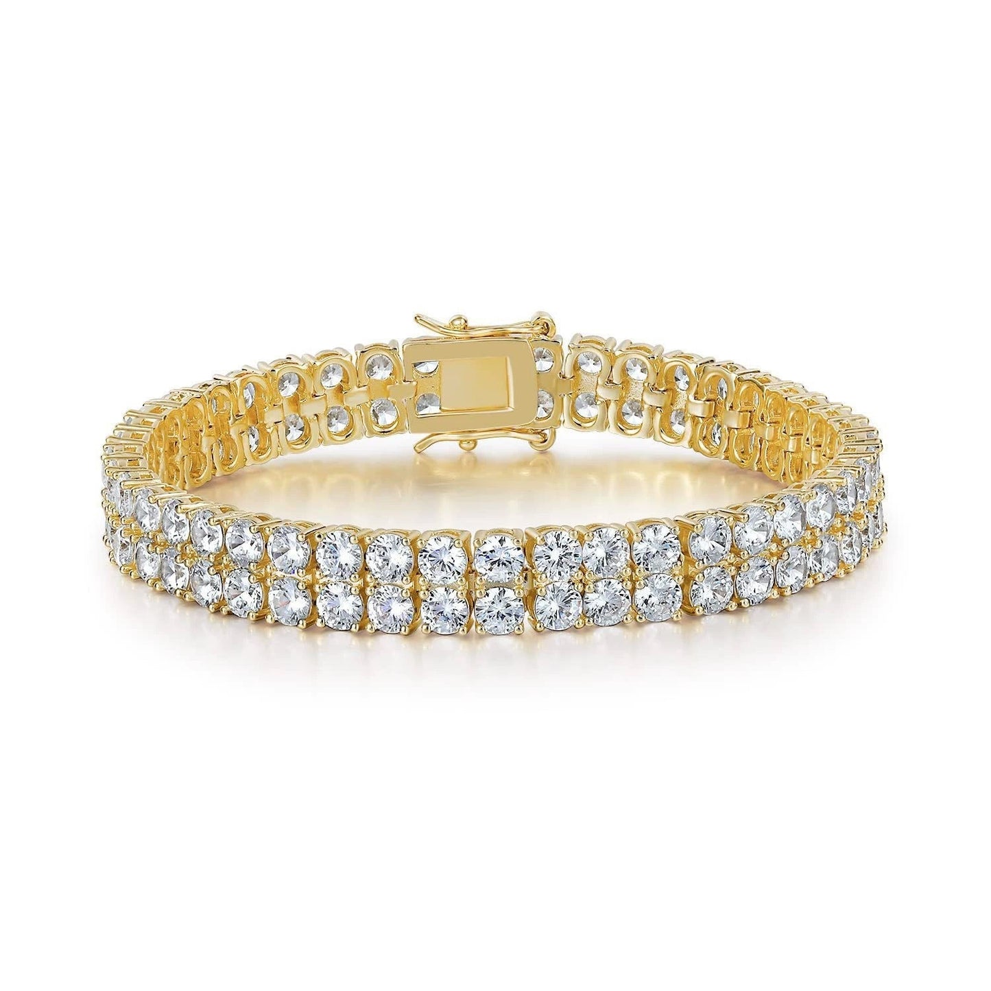 Bracciale Tennis a Doppia Fila | Oro