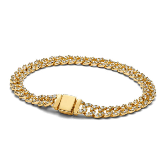 Bracciale Cuban Pavé | Oro