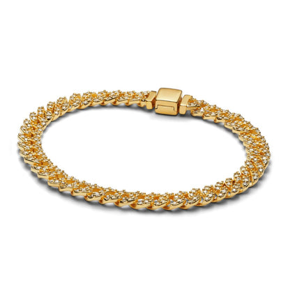 Bracciale Cuban Pavé | Oro