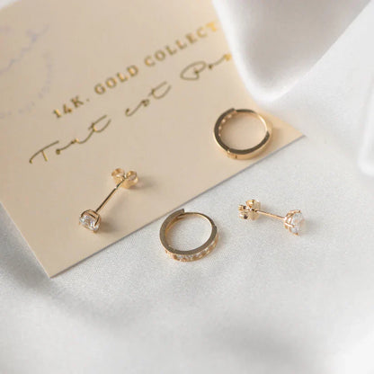 Set di Orecchini Dara Brillane Stone | Oro