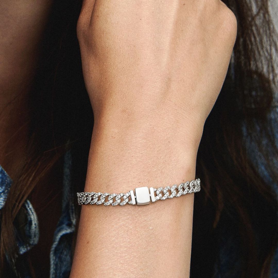 Bracciale Cuban Pavé | Oro
