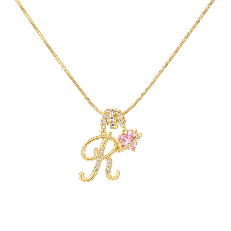 Collana con ciondolo a cuore con iniziale