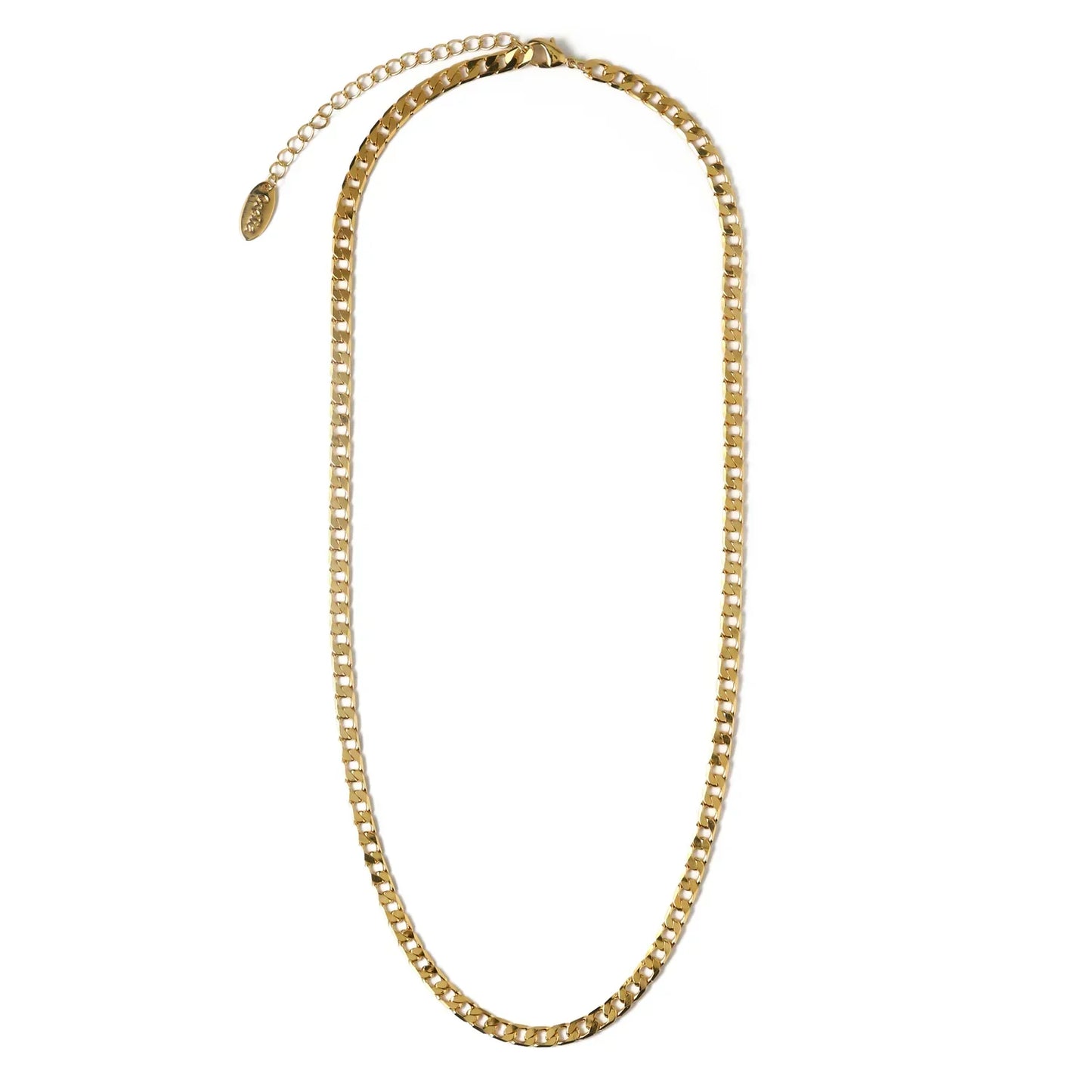 Collana Curb Chain a Maglie Piatte | Oro