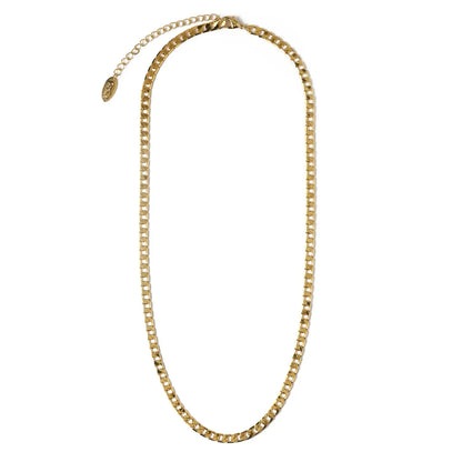 Collana Curb Chain a Maglie Piatte | Oro