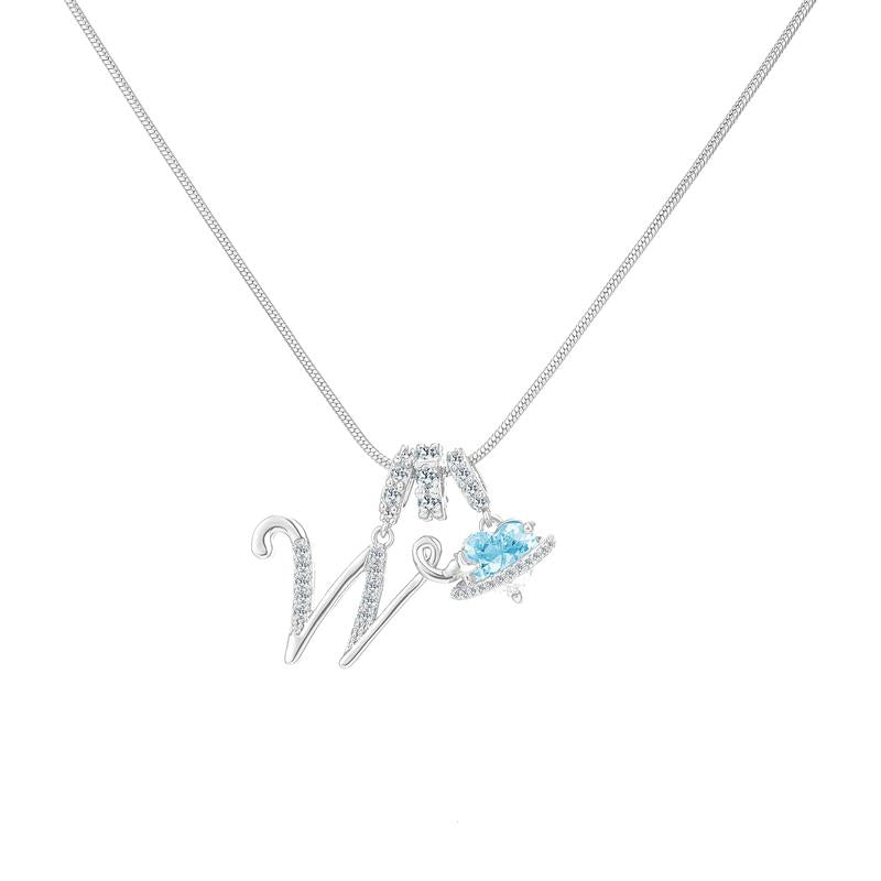 Collana con ciondolo a cuore con iniziale
