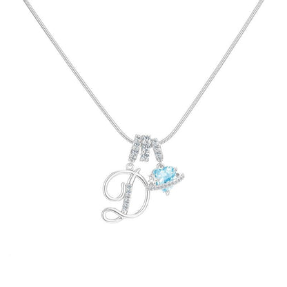 Collana con ciondolo a cuore con iniziale