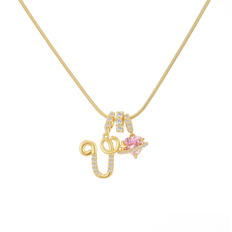 Collana con ciondolo a cuore con iniziale