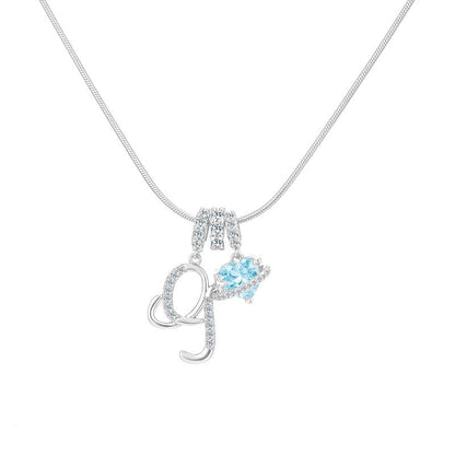 Collana con ciondolo a cuore con iniziale
