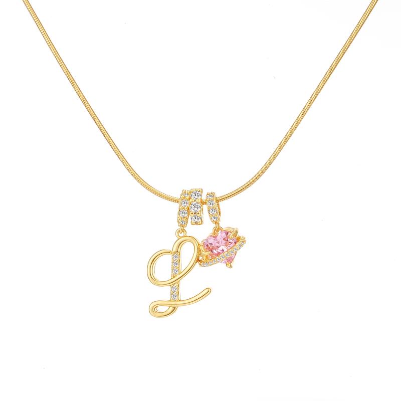 Collana con ciondolo a cuore con iniziale