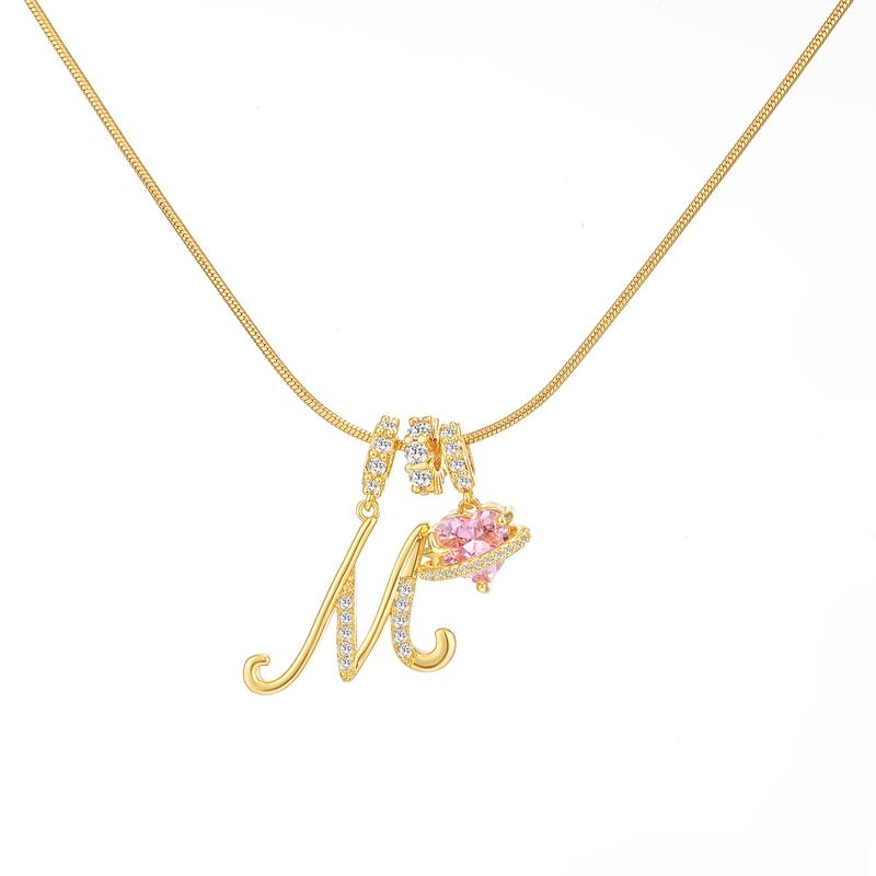 Collana con ciondolo a cuore con iniziale