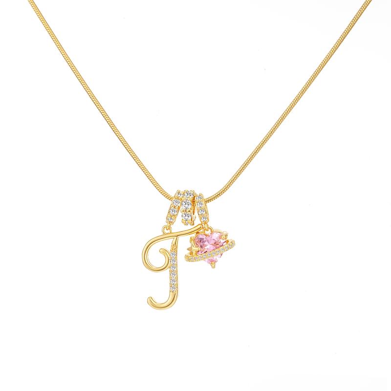 Collana con ciondolo a cuore con iniziale
