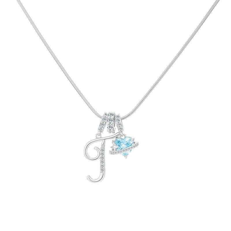Collana con ciondolo a cuore con iniziale
