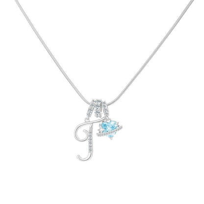 Collana con ciondolo a cuore con iniziale