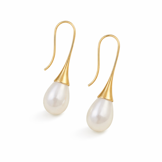 Orecchini a goccia con perle