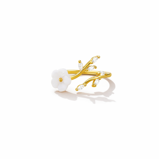 Anello Fiore Bianco