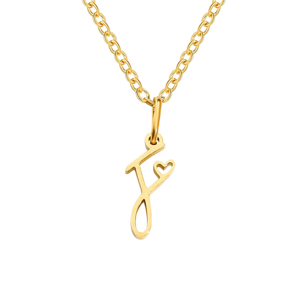 Collana con Iniziale a Cuore | Oro