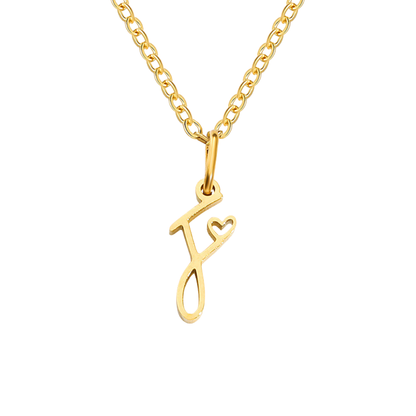 Collana con Iniziale a Cuore | Oro