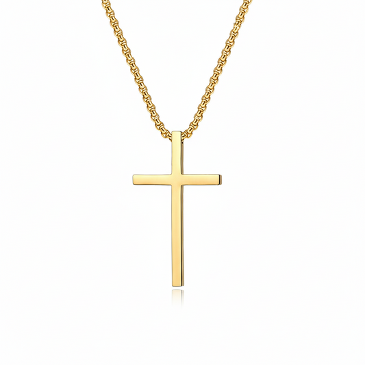 Collana Croce Bezel | Oro