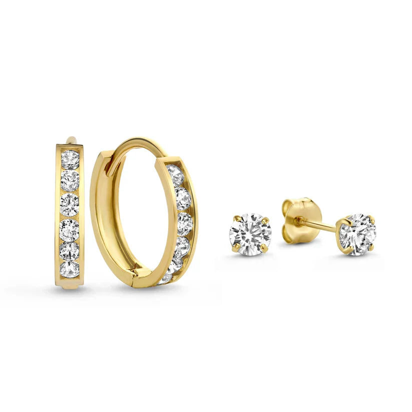 Set di Orecchini Dara Brillane Stone | Oro