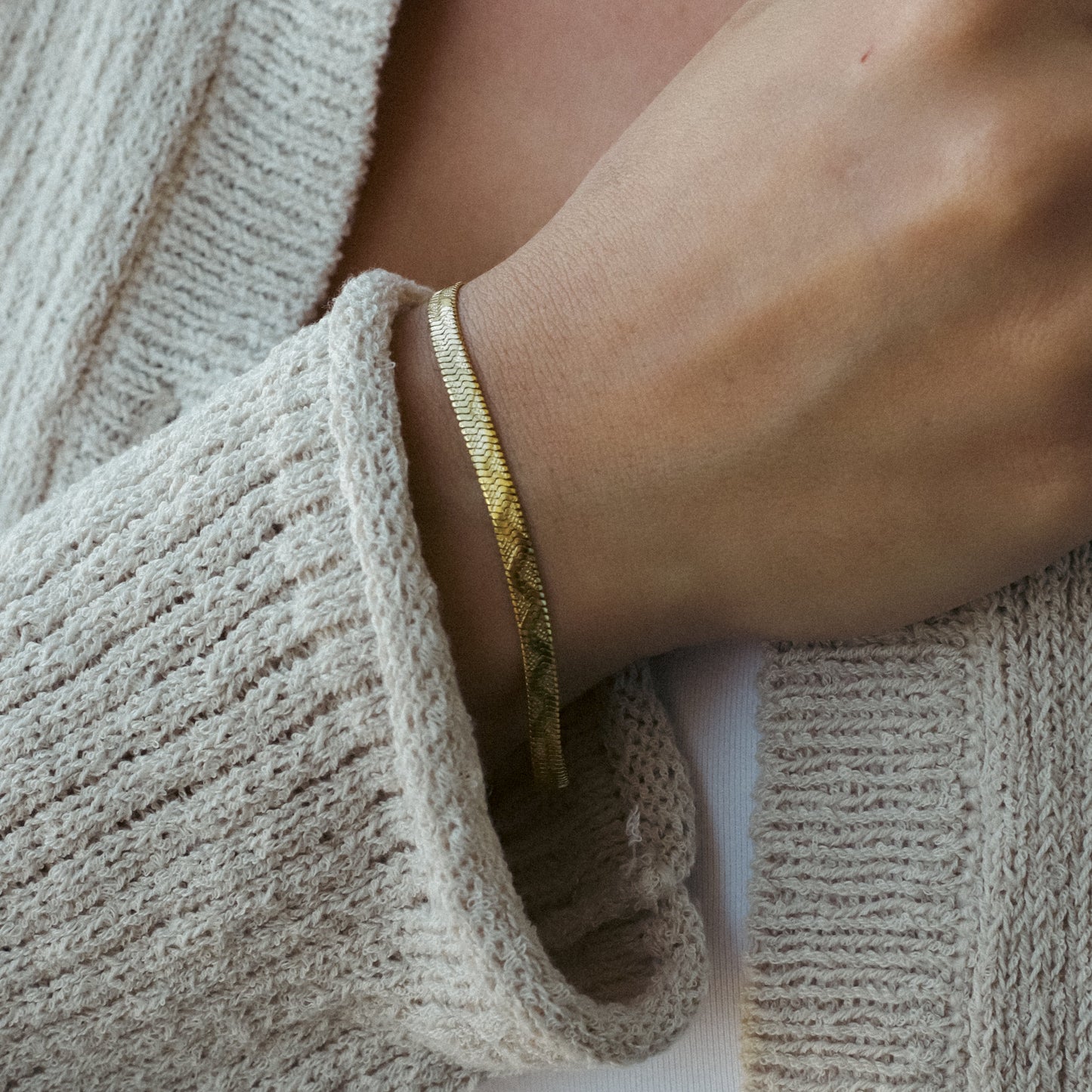 Bracciale Catena Piatta Serpente