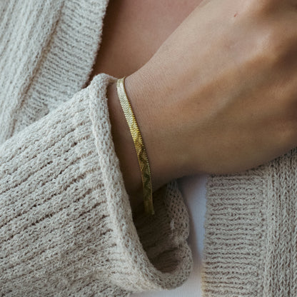 Bracciale Catena Piatta Serpente