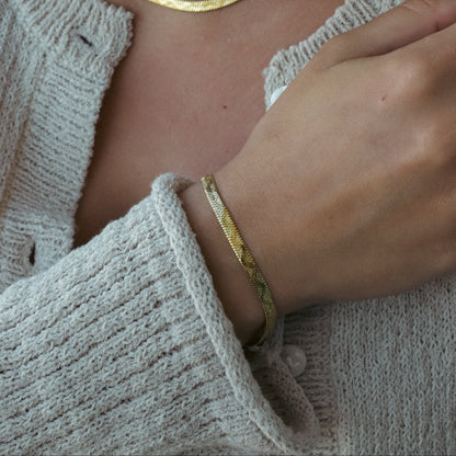 Bracciale Catena Piatta Serpente