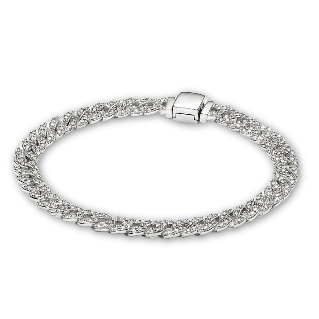 Bracciale Cuban Pavé | Oro