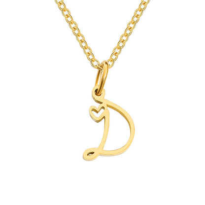 Collana con Iniziale a Cuore | Oro
