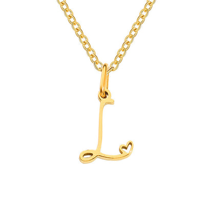 Collana con Iniziale a Cuore | Oro