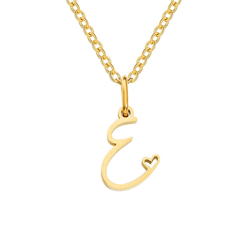 Collana con Iniziale a Cuore | Oro