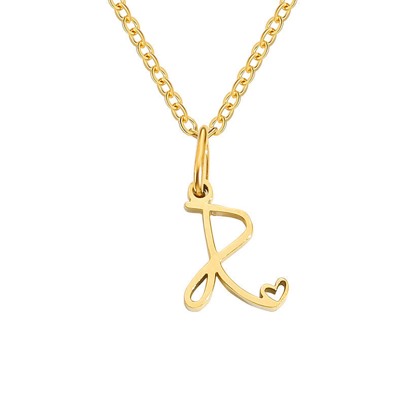 Collana con Iniziale a Cuore | Oro