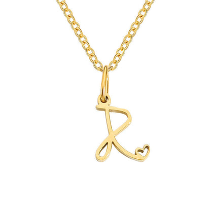 Collana con Iniziale a Cuore | Oro