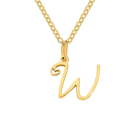 Collana con Iniziale a Cuore | Oro