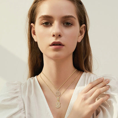 Set di Collane con Iniziale Pavé
