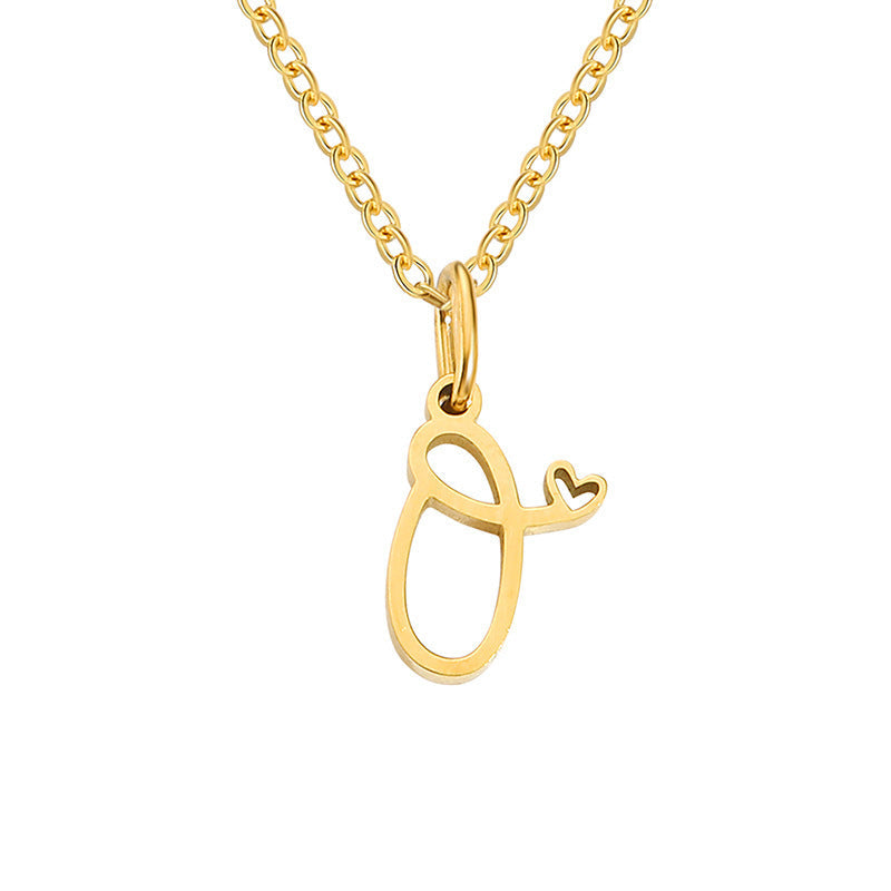 Collana con Iniziale a Cuore | Oro