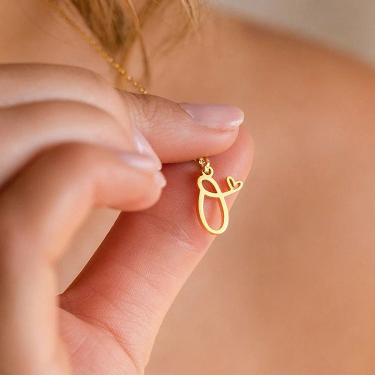Collana con Iniziale a Cuore | Oro