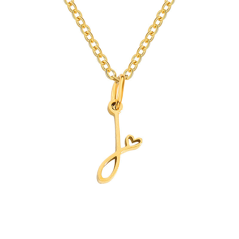 Collana con Iniziale a Cuore | Oro