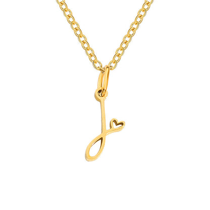 Collana con Iniziale a Cuore | Oro