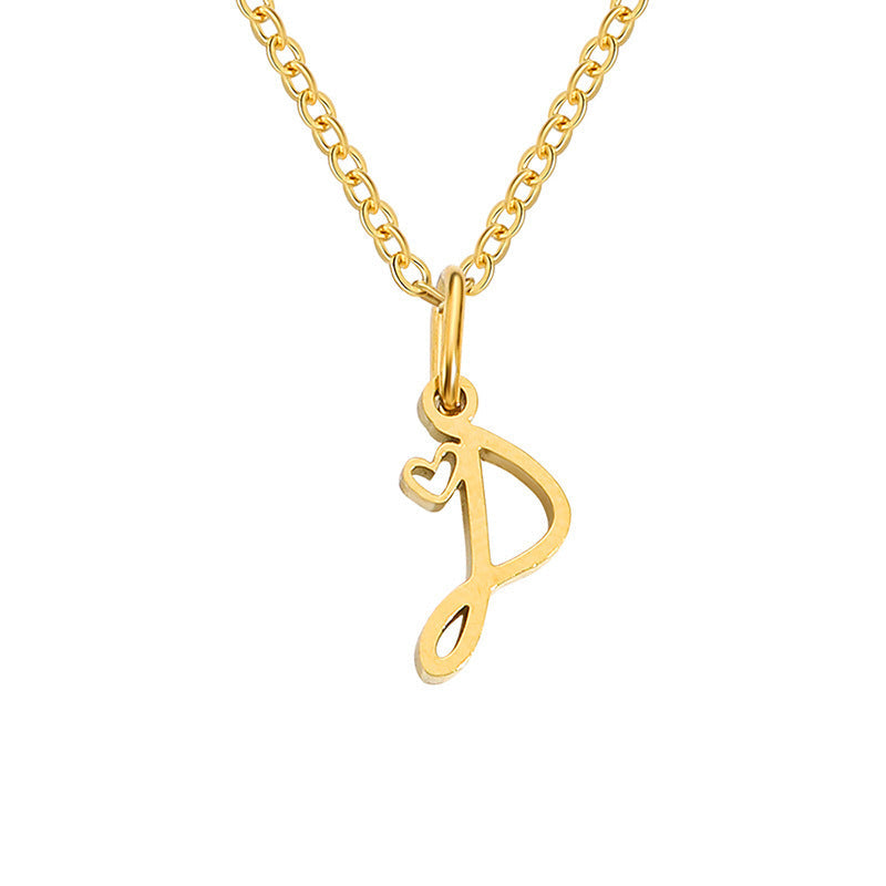 Collana con Iniziale a Cuore | Oro