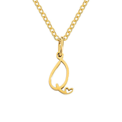 Collana con Iniziale a Cuore | Oro