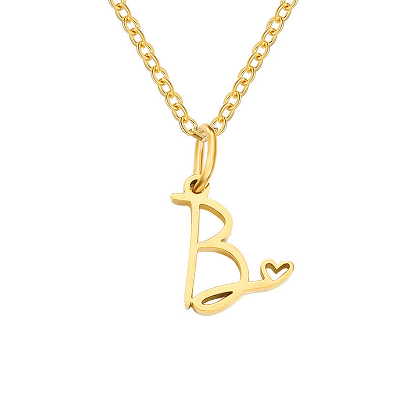 Collana con Iniziale a Cuore | Oro