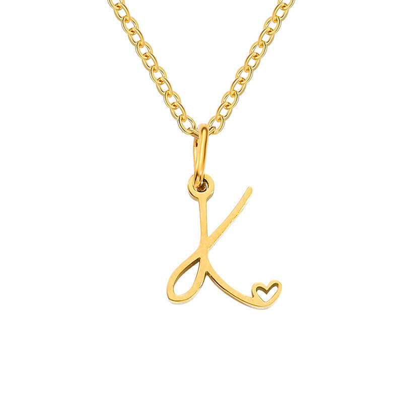 Collana con Iniziale a Cuore | Oro