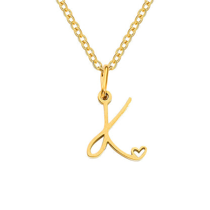 Collana con Iniziale a Cuore | Oro