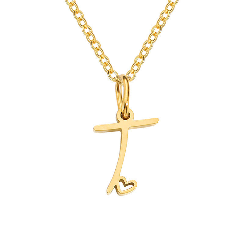 Collana con Iniziale a Cuore | Oro