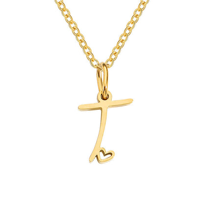Collana con Iniziale a Cuore | Oro