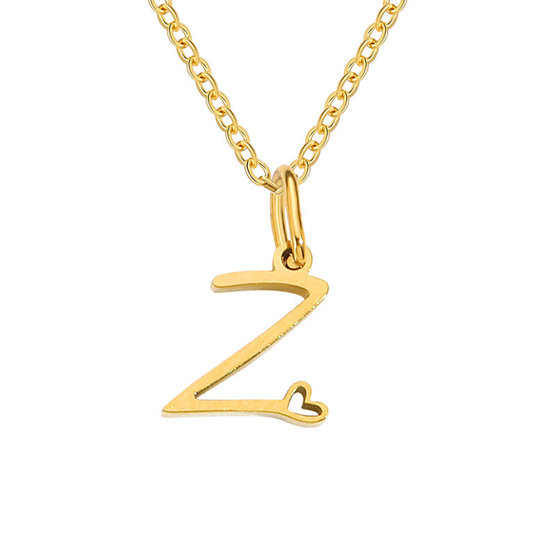 Collana con Iniziale a Cuore | Oro