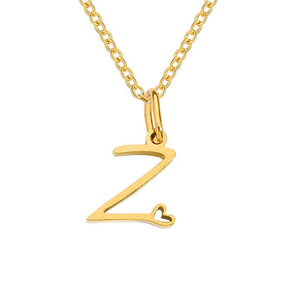 Collana con Iniziale a Cuore | Oro