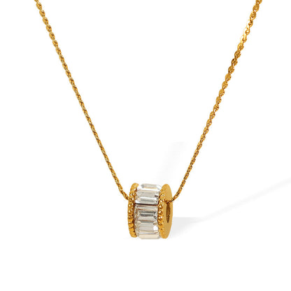 Collana Elyna con Ciondolo Barrel Lucido | Oro