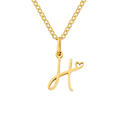Collana con Iniziale a Cuore | Oro